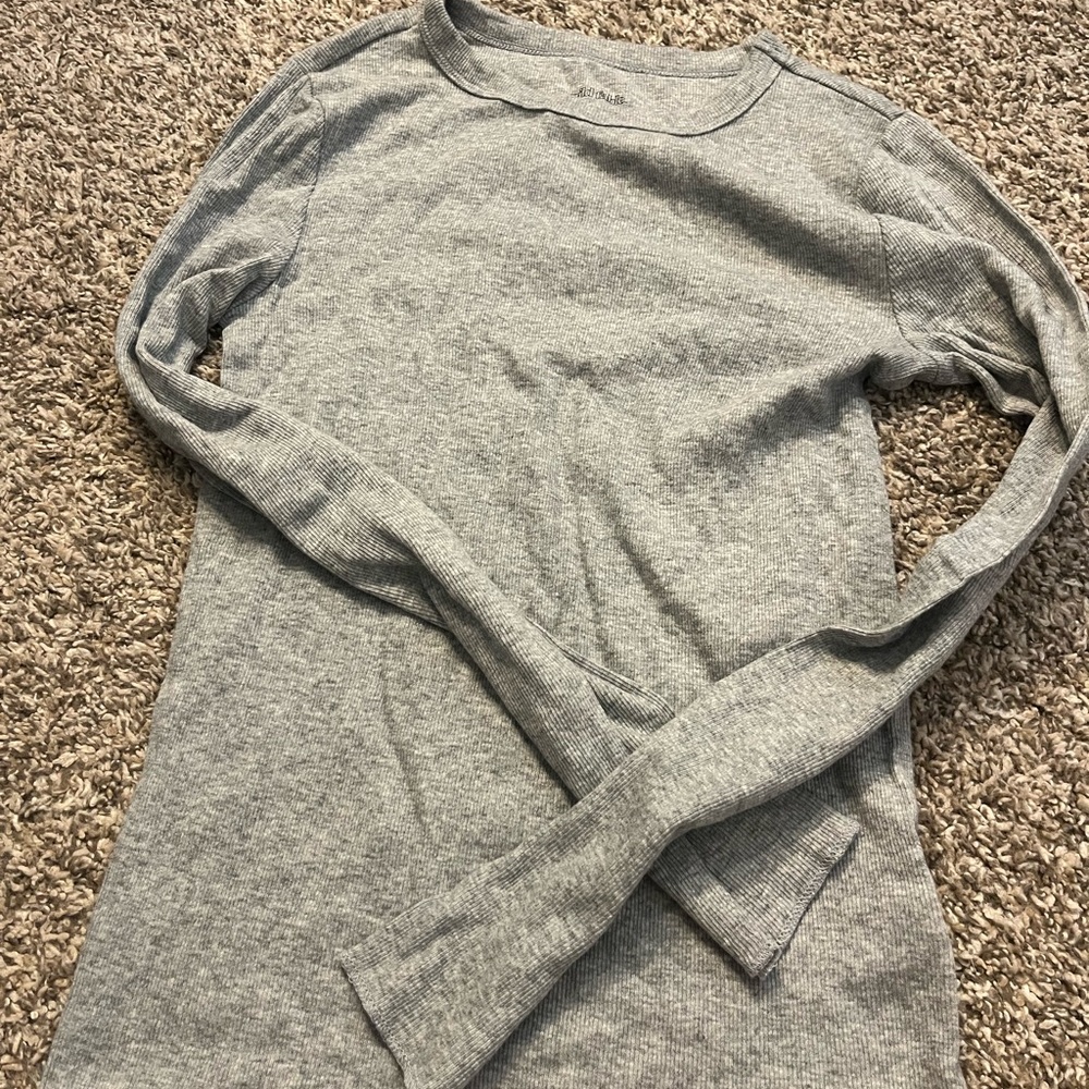 Wild Fable Gray Fitted Hoodie Sweatshirt